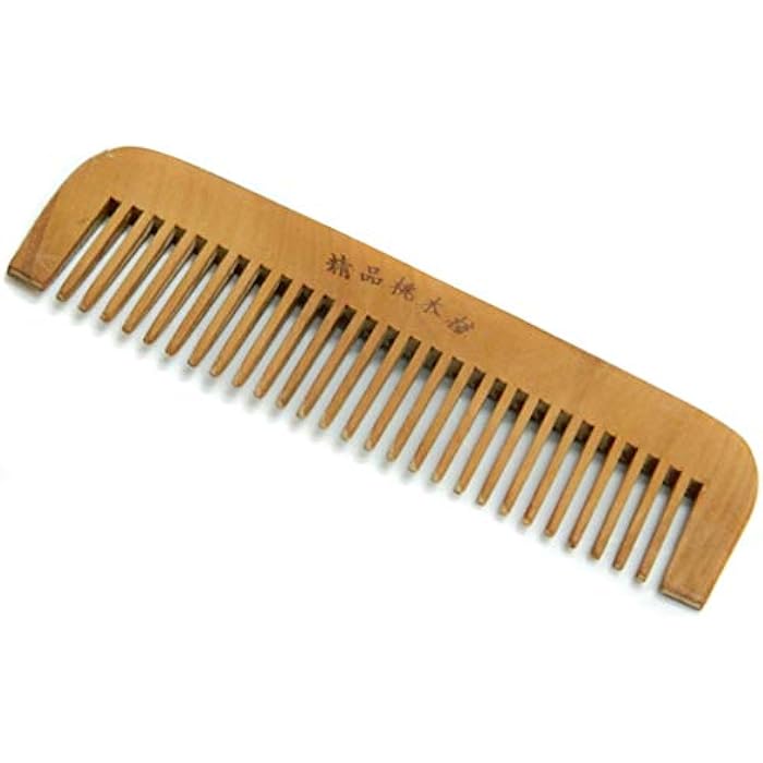 Natural Wood Comb 17 by 1 oz - Wide Tooth 3.5 ml - Image 3